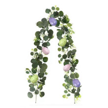 180cm Easter Garland Hanging Rustic Spring Garland for Table Kitchen Party Decorative