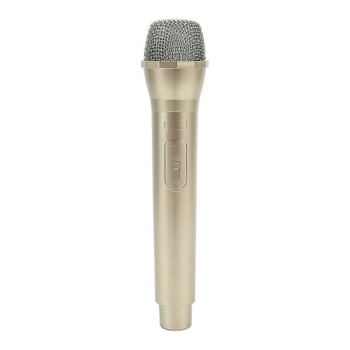 Rekwisietmicrofoon, nepmicrofoon, plastic microfoon, draagbare rekwisietmicrofoon, rekwisietmicrofoon voor karaoke (goud)