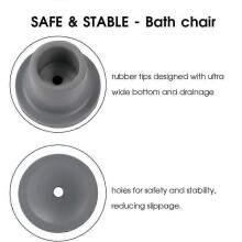8Pcs Replacement Feet for Shower Chair Bath Seat Rubber Tips Non Slip Shower Bench and Tub fer Suction Cup Feet