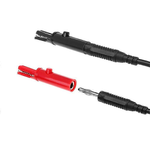 2 Pcs Alligator Clips with Button Plastic Terminal Test Clamps for Multimeter 1
