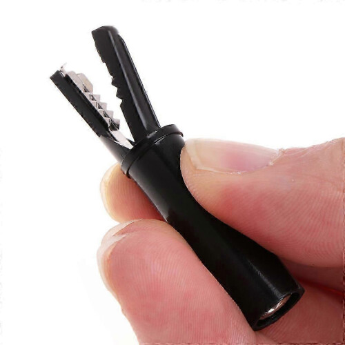2 Pcs Alligator Clips with Button Plastic Terminal Test Clamps for Multimeter 2