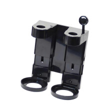 Two Head Soap Bottle Dispenser Holder Wall Mounted Shampoo Bottle Shelf Display Hanger