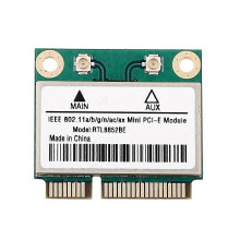 Rtl8852be Network Card Wifi 6 1800mbps Bt 52 Dual Band Wireless Minipcie 80211acax 24g5ghz