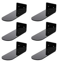 6 Pack Floating Shoe Shelvesblack Acrylic Wall Mounted Shoe Display Shelves Display Collectib
