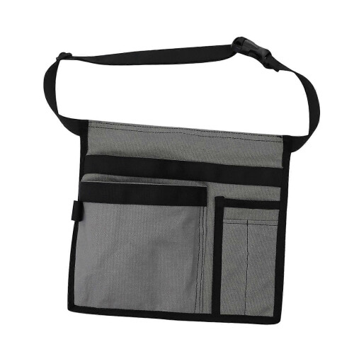 grey Tool Belt Apron,Work Belt Adjustable with Multiple Pockets Gardening Tool Waist