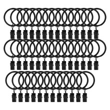Inner 3.8cm 40 pack Curtain Rings with Clips Metal Durability Versatile Accessories Spare Parts