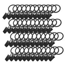 Inner 2.5cm 44 pack Curtain Rings with Clips Metal Durability Versatile Accessories Spare Parts