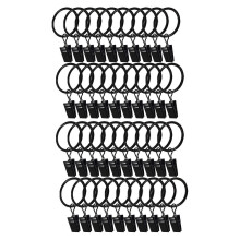 Inner 3.2cm 40 pack Curtain Rings with Clips Metal Durability Versatile Accessories Spare Parts