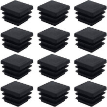 40 Pieces 20mm x 20mm Plastic Square Tube End Caps for Furniture