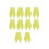 10Pcs Golf Mat Tees,Golf Simulator Tees,Practice for Driving Range,Home for Golf Training,Yellow L 1