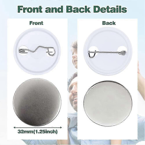 300 Sets 32mm Blank Button Badge Parts for Button Machine 58mm 2