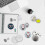 300 Sets 32mm Blank Button Badge Parts for Button Machine 58mm 4