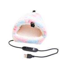 Pink M Hamster Warm House Fleece Hut USB Powered Adjustable Temperature Comfortable