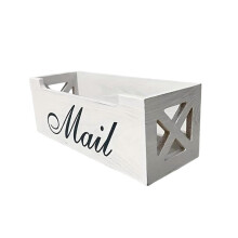 white Wooden Mail Organizer Mail Holder Multipurpose Desk Accessories Lightweight