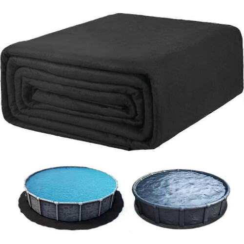 10ft Round Pool Liners PunctureResistant Foldable Hot Tub Floor Mat, Black 10ft 1
