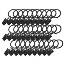 Inner 2.5cm 30 pack Curtain Rings with Clips Metal Durability Versatile Accessories Spare Parts