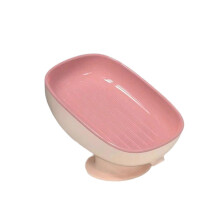pink Self Draining Soap Cleaning Non Slip Vanity Tray Not Punched Fast Drying Storage