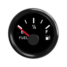 0-90 ohm Fuel Gauge fit for Car Boat Motorcycle Tractor Generator Yacht, Digital Fuel Tank Gauge with 52mm Dial and Led Display Light