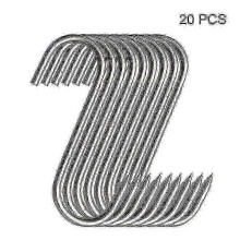 Crochet en S en acier inoxydable pour bacon, viande (porc, bœuf et mouton), crochet pointu pour suspendre la viande, crochet robuste pour rôtir.