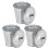 Mini Metal Waste Containers, Efficient Trash Cans with Covers for Small Areas 2