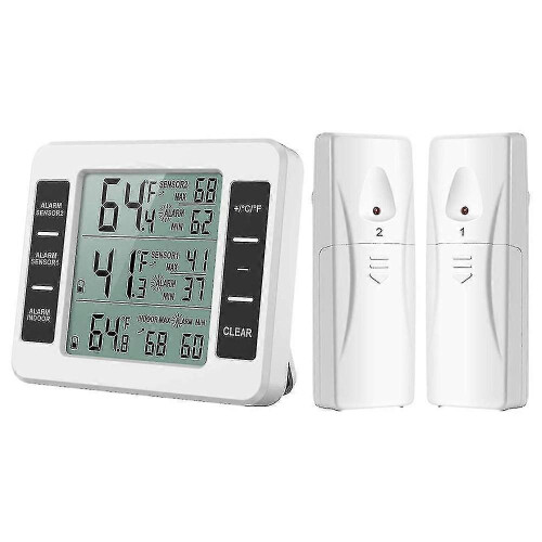 Upgraded Version Refrigerator Thermometer Wireless Digital Freezer 1