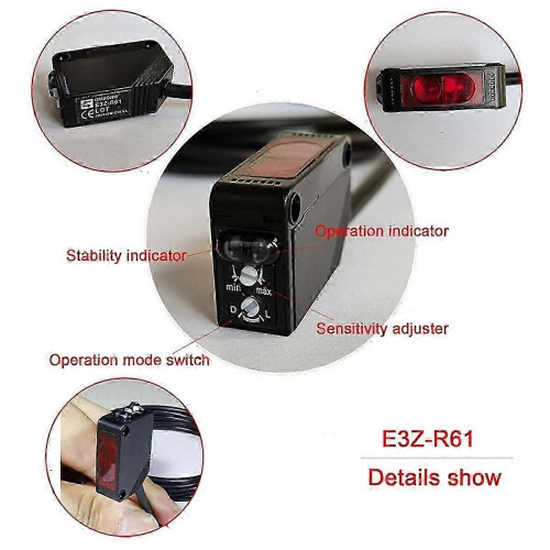E3Z-R61 NPN-Lichtschrankensensor mit Halterung 1
