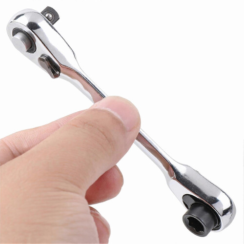 Mini 1/4inch Double Ended Quick Socket Ratchet Wrench Rod Screwdriver Bit Tool 1
