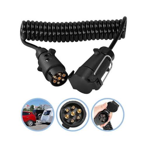 Cable de extensión de 7 pines para placa de luces de remolque/camión, con conector macho a hembra. 1
