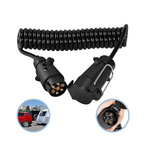 Cable de extensión de 7 pines para placa de luces de remolque/camión, con conector macho a hembra. 2