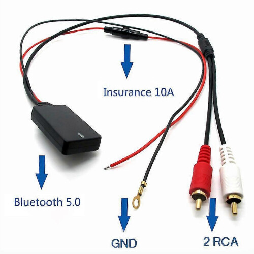 Universal Bluetooth Aux Receiver Module 2 Rca Cable Adapter Car Radio Stereo Wireless Audio Input M 2