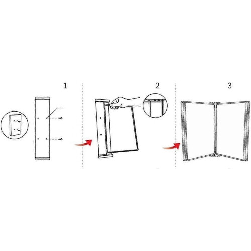 A4 Magnetic Document Holder, A4 Leaflet Holder Wall Mounted, A4 Document Stand 33x23x5.8CM Multicolor 2
