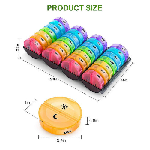 28 Day Extra Large Monthly Pill Organizer 1