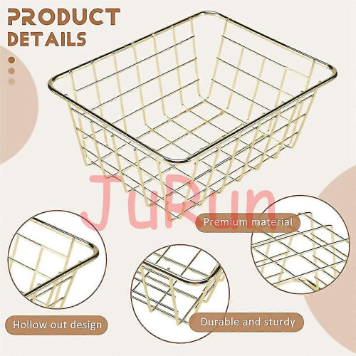 Storage Basket Solid Color Household Iron Basket Storage Box 2