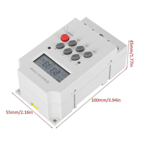 KG316T-II 30A Digital Timer Switch AC-DC 12V 100x55x45mm 2