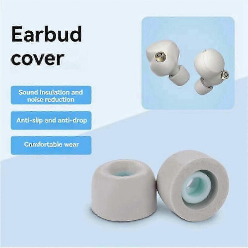 Cuscinetti auricolari in memory foam per cuffie Bluetooth Sony WF-1000XM4, colore grigio. 2