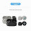Cuscinetti auricolari in memory foam per cuffie Bluetooth Sony WF-1000XM4, colore grigio. 4