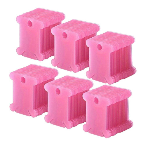 150x Floss Bobbins Winding Board Spool Sturdy Needlework Firm Sewing Storage 2
