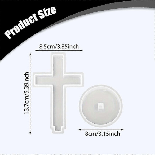 Cross Models with Base Decoration DIY Crafts Clay Craft Gift Silicone Models 1