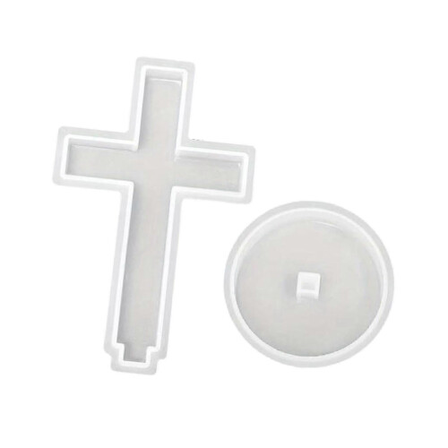 Cross Models with Base Decoration DIY Crafts Clay Craft Gift Silicone Models 2