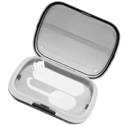 Grey Denture Case Household Retainer Case for Storage 2Sets Plastic Box 2