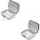 Grey Denture Case Household Retainer Case for Storage 2Sets Plastic Box 4