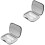 Grey Denture Case Household Retainer Case for Storage 2Sets Plastic Box 5