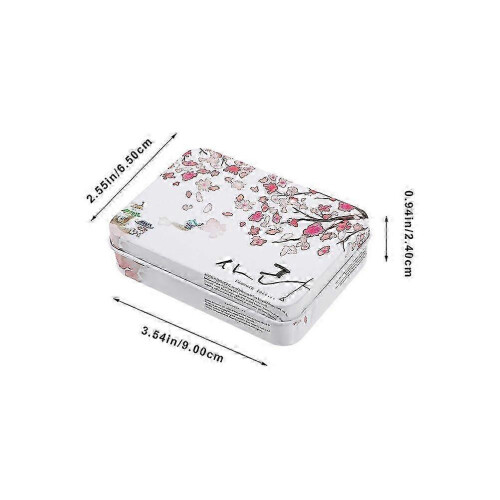 Decorative Rectangular Tin Box for Storage 6Pcs Floral Printed Metal 1