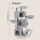 FEANDREA Cat Tower with 3 Spacious Caves, Multi-Level Activity Tree for Indoor Cats, 164 cm, Grey 4