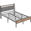 VASAGLE Wooden Bed Frame 150x200cm Rustic Brown 2