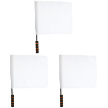 3Pcs Multi-Sport White Signal Flags Handheld with Comfortable Grip