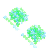 200Stk Nachtleuchtende Resin Kiesel Steinbunte Aquarium Garten