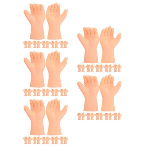 30Pairs Realistic Beige Plastic Miniature Doll Hands for Craft Use
