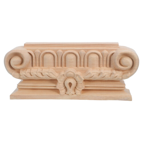Braune Holzsäulenhalter Handgeschnitzt Regalkonsole