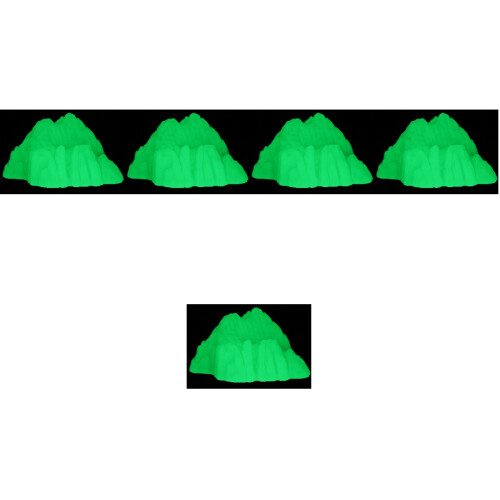 5Pcs Delicate Light Green Rockery Statue Decorative Aquarium Supply 2